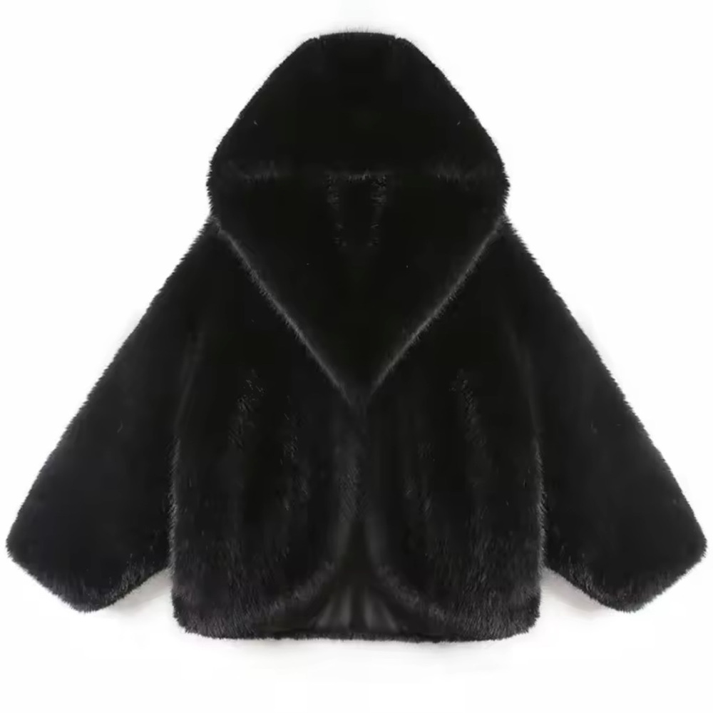 SOLD OUT! Black Cozy Chic Faux Fur Couture Plush Teddy Jacket
